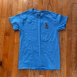 light blue gone fishing embroidered shirt
